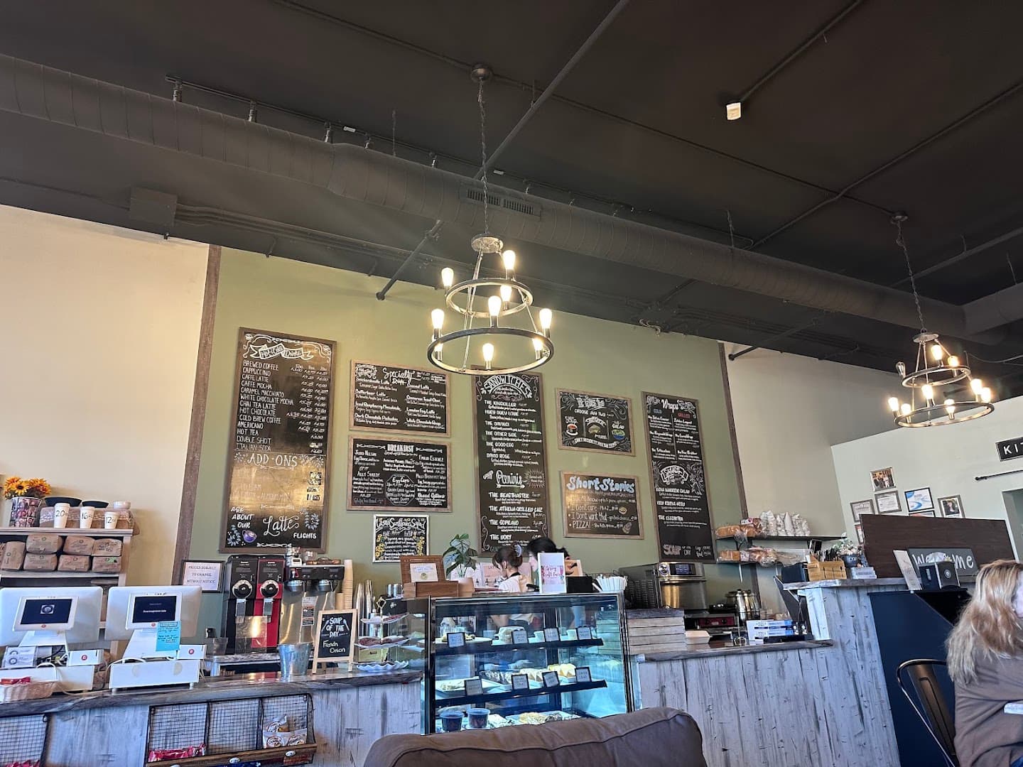 Interior of Pure Imagination Cafe, specialty coffee shop in Rochester