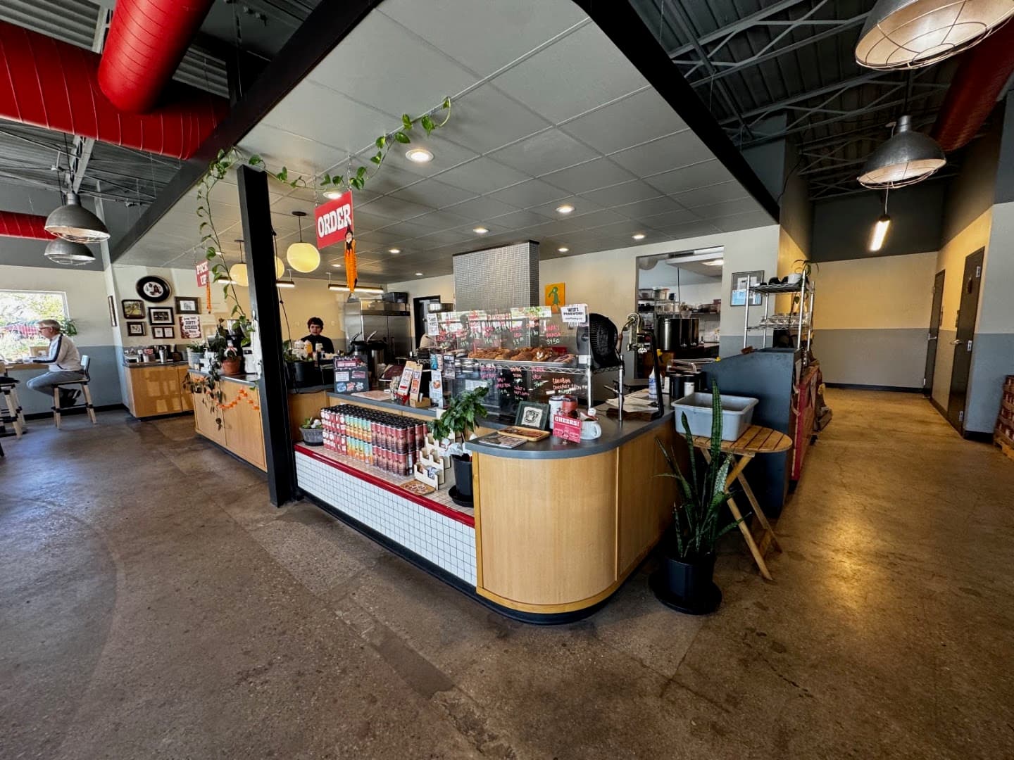 Interior of Pilcrow Coffee, specialty coffee shop in Milwaukee