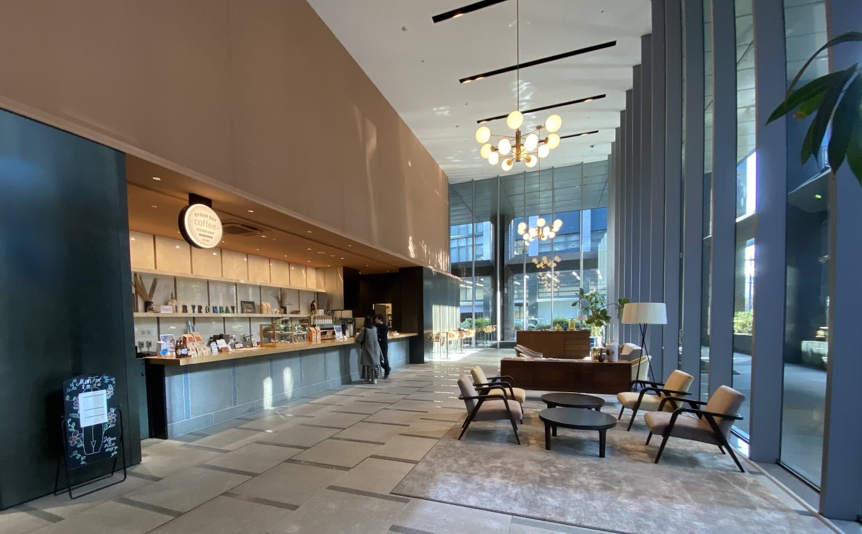 Interior of Byron Bay Coffee Company, specialty coffee shop in Tokyo