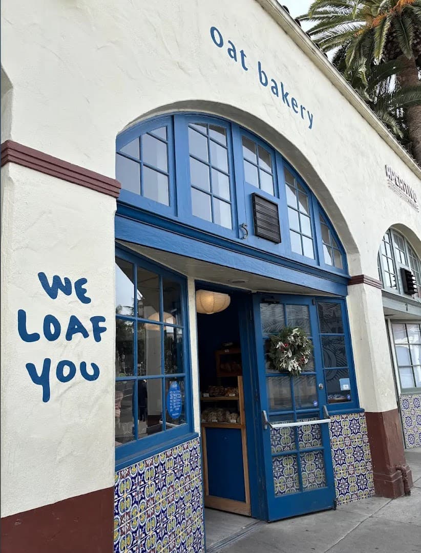 Storefront of Oat Bakery, specialty coffee shop in Santa Barbara