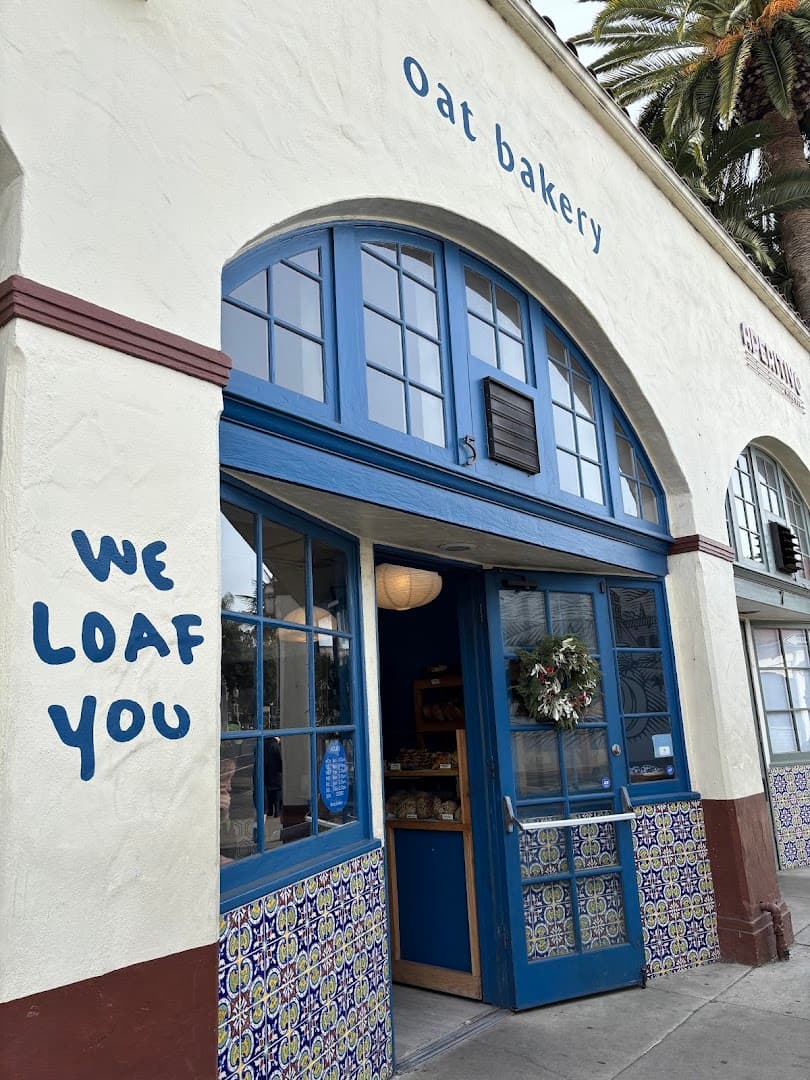 Storefront of Oat Bakery, specialty coffee shop in Santa Barbara
