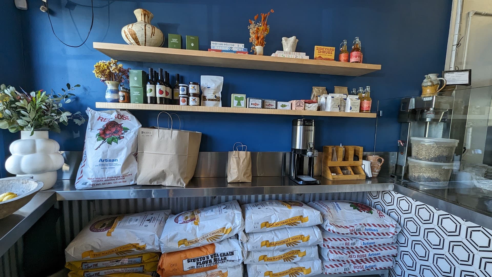 Interior of Oat Bakery, specialty coffee shop in Santa Barbara