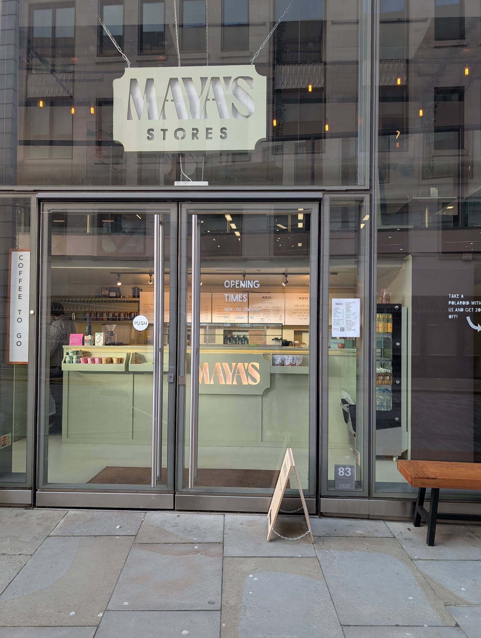 Maya's Stores London - specialty coffee shop in City of London