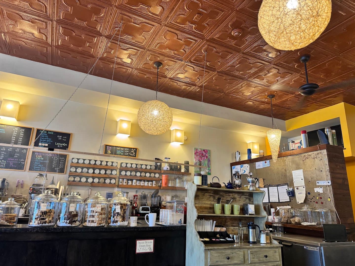 Interior of 61B Cafe, specialty coffee shop in Pittsburgh