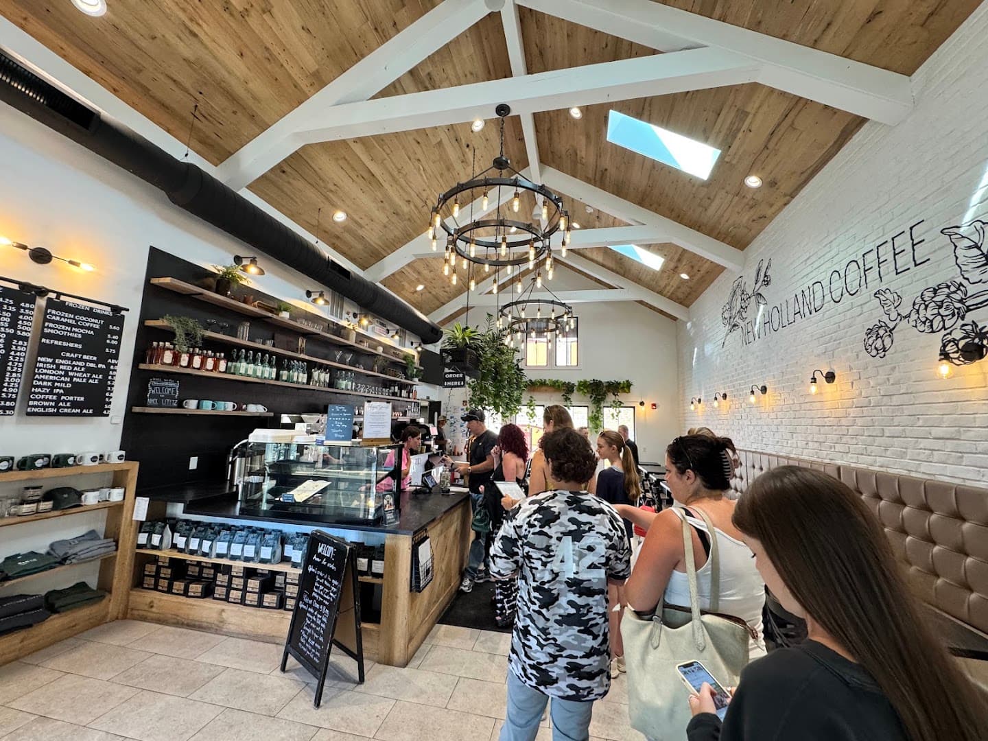 Interior of New Holland Coffee Company, specialty coffee shop in Lancaster