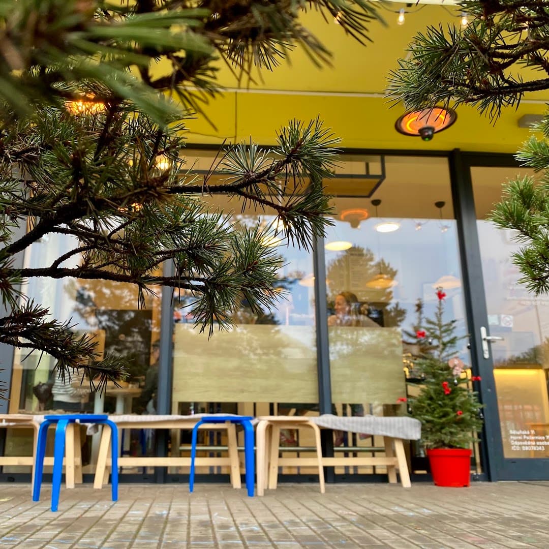 Storefront of Pan Buchta, specialty coffee shop in Prague