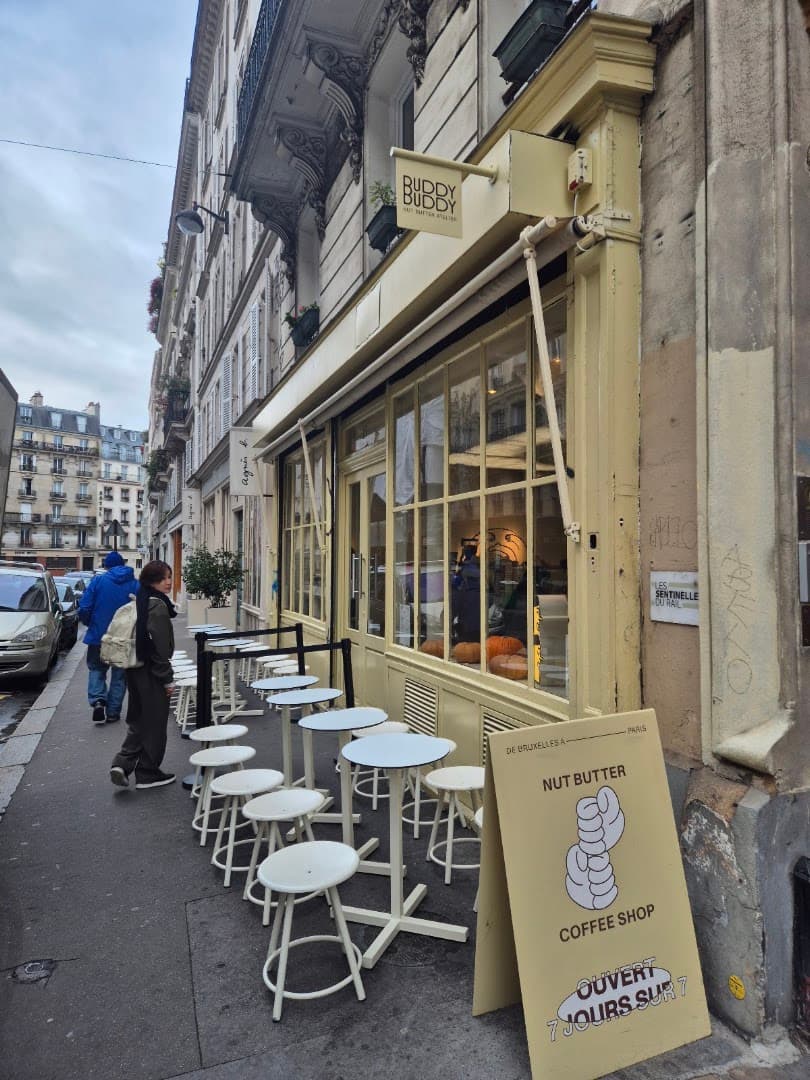 BUDDY BUDDY · Nut Butter Coffee Bar - specialty coffee shop in Paris