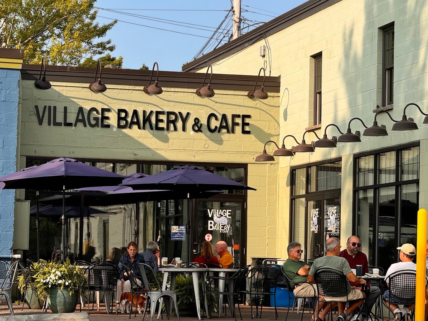 Storefront of Village Bakery & Cafe, specialty coffee shop in Rochester