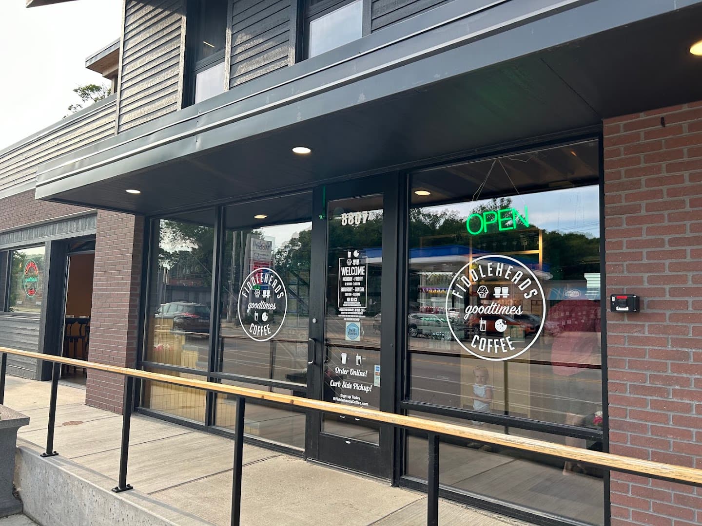 Storefront of Fiddleheads Coffee Wauwatosa, specialty coffee shop in Milwaukee