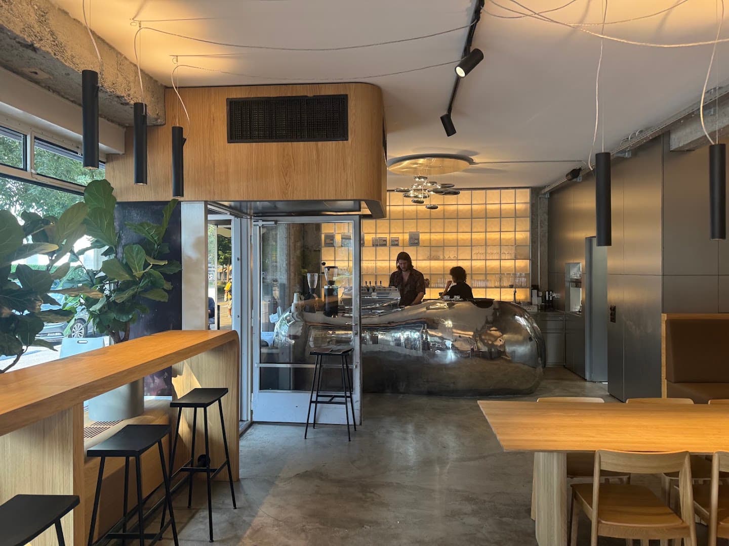 Interior of OKO, specialty coffee shop in Zurich