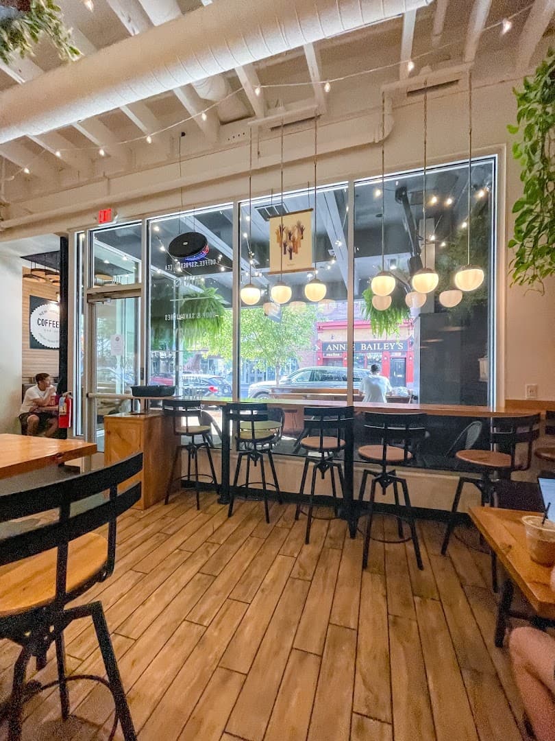 Interior of New Holland Coffee Company, specialty coffee shop in Lancaster