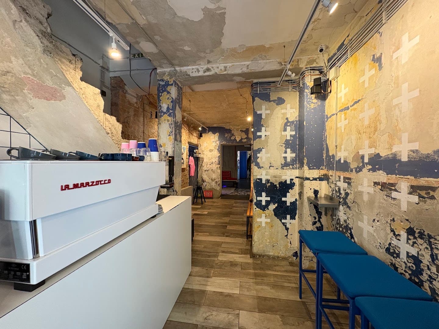 Interior of D59B, specialty coffee shop in Belgrade