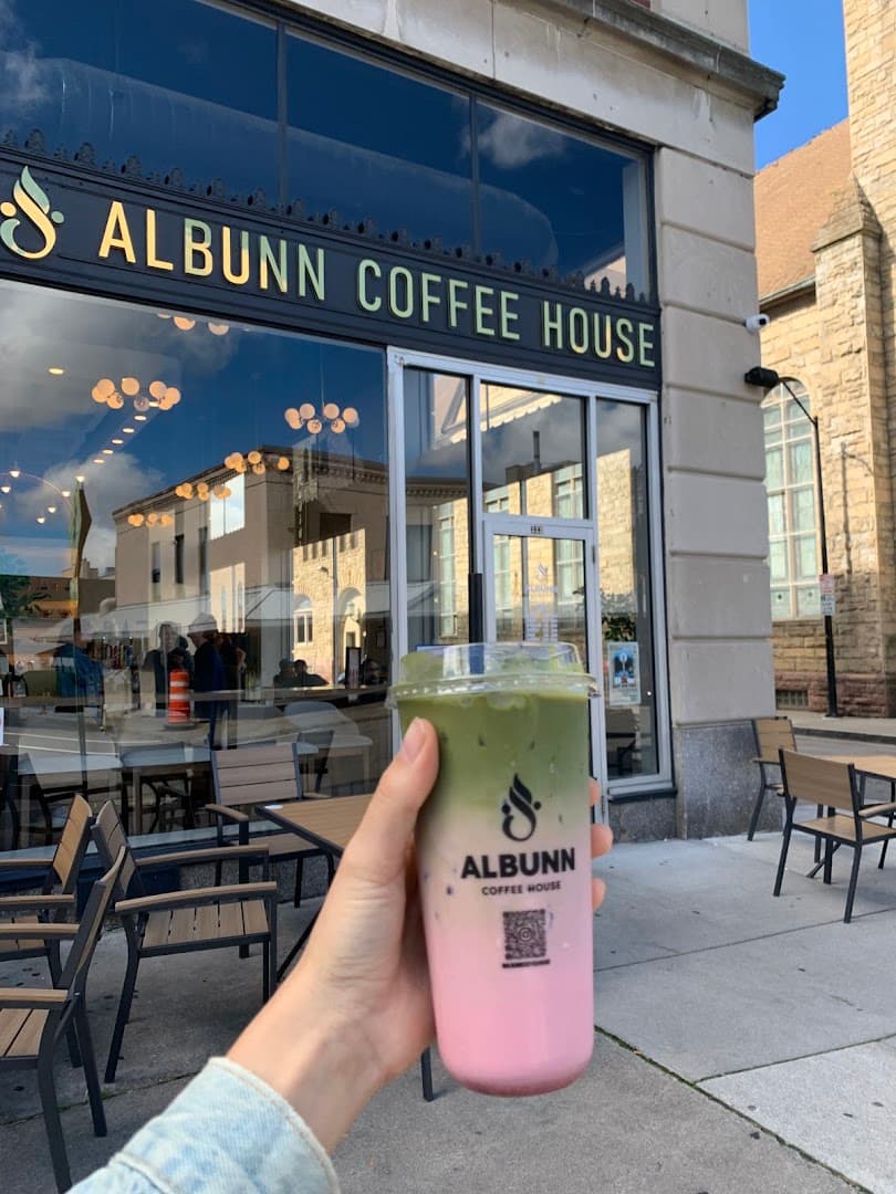 Coffee at Albunn Coffee House, specialty coffee shop in Rochester