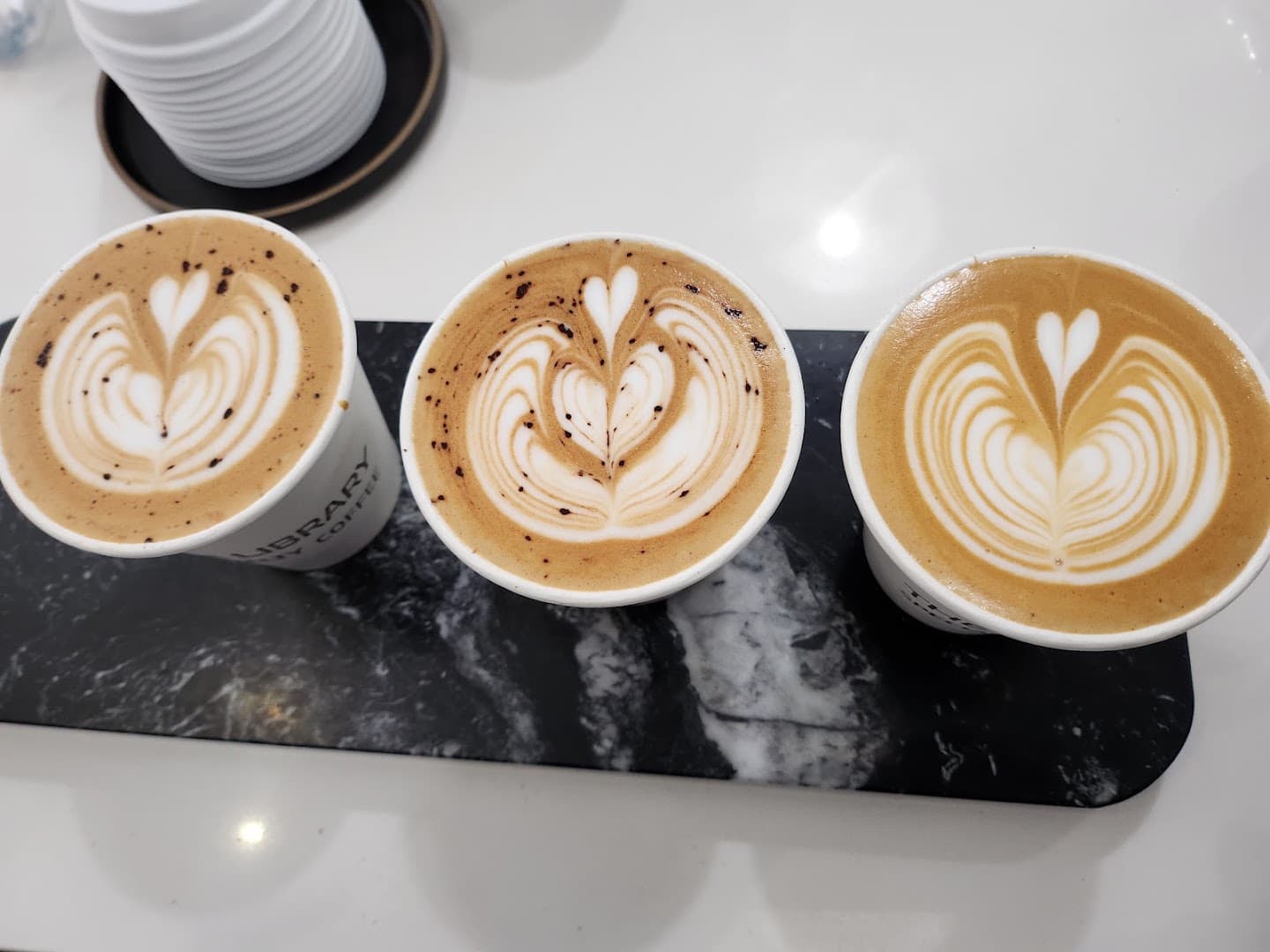 Coffee at Library Coffee, specialty coffee shop in Toronto