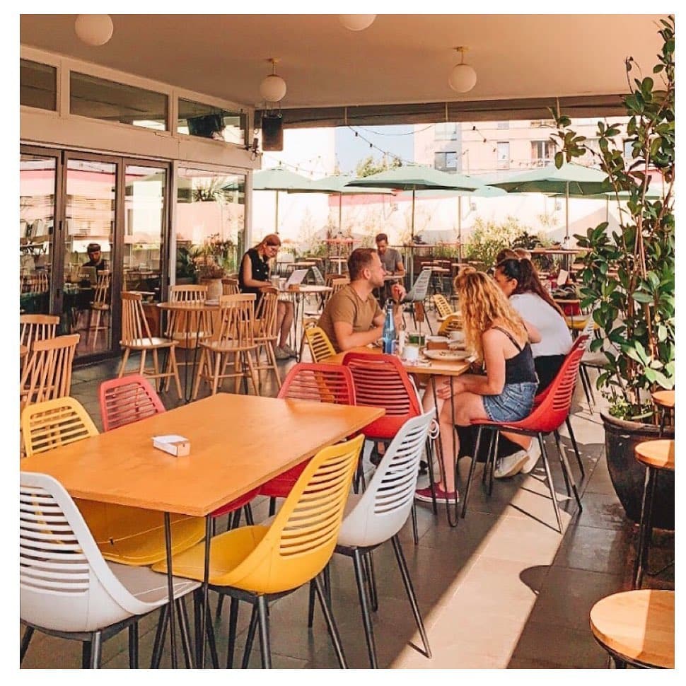 Interior of Cafe Bar Havana, specialty coffee shop in Warsaw