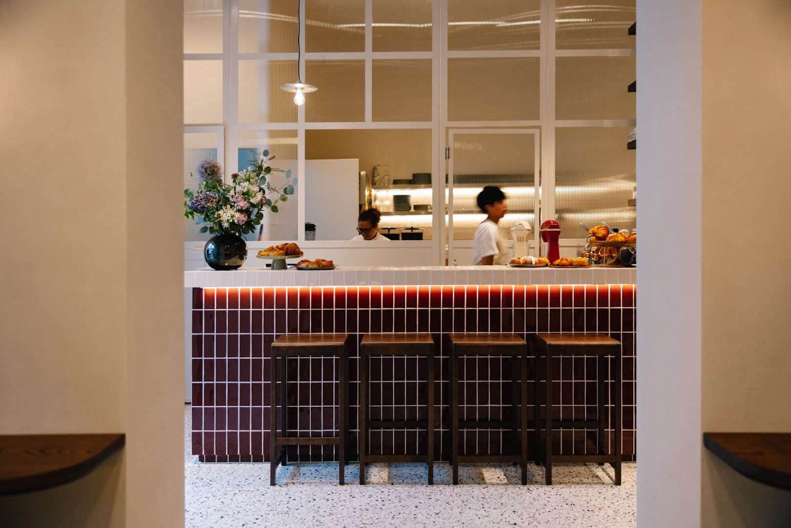 Interior of Run by Nuns, specialty coffee shop in Rome