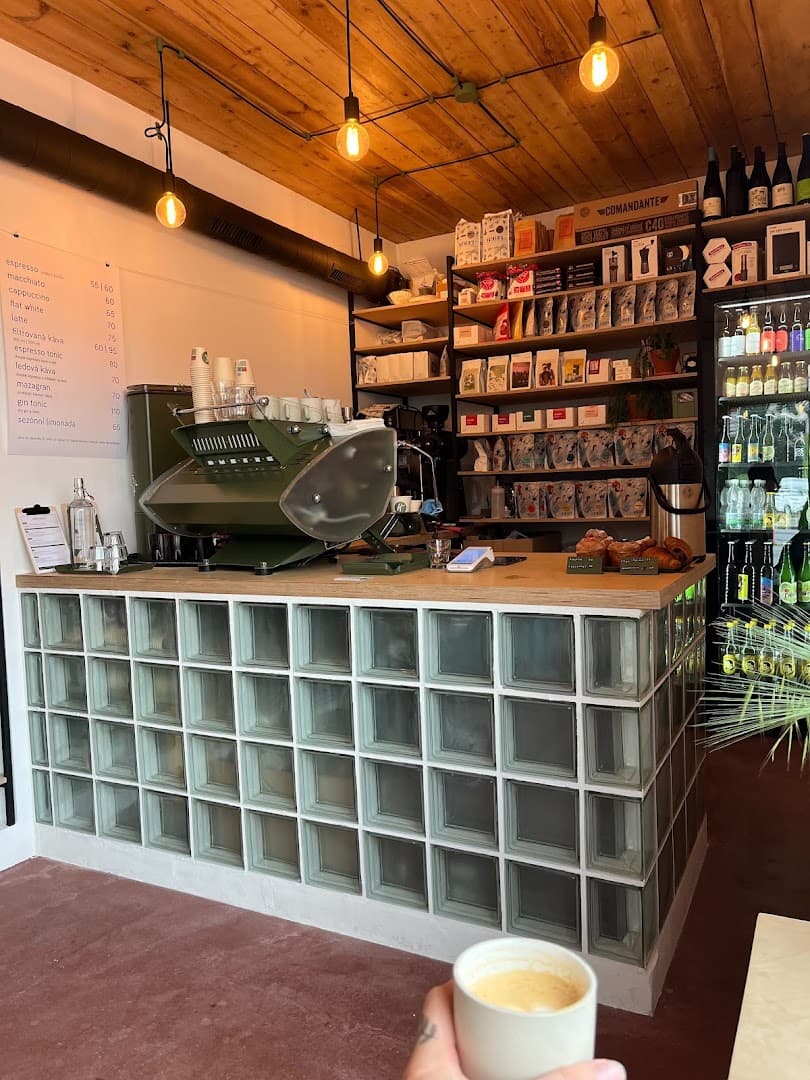 Interior of Kiosek Petřiny - Speciality Coffee, specialty coffee shop in Prague
