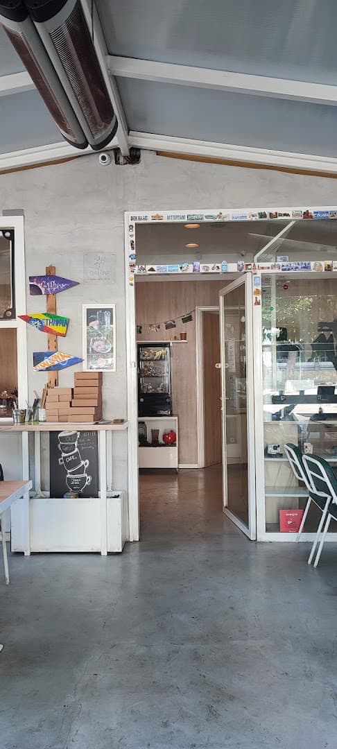Interior of Qahwa Chaidari, specialty coffee shop in Athens