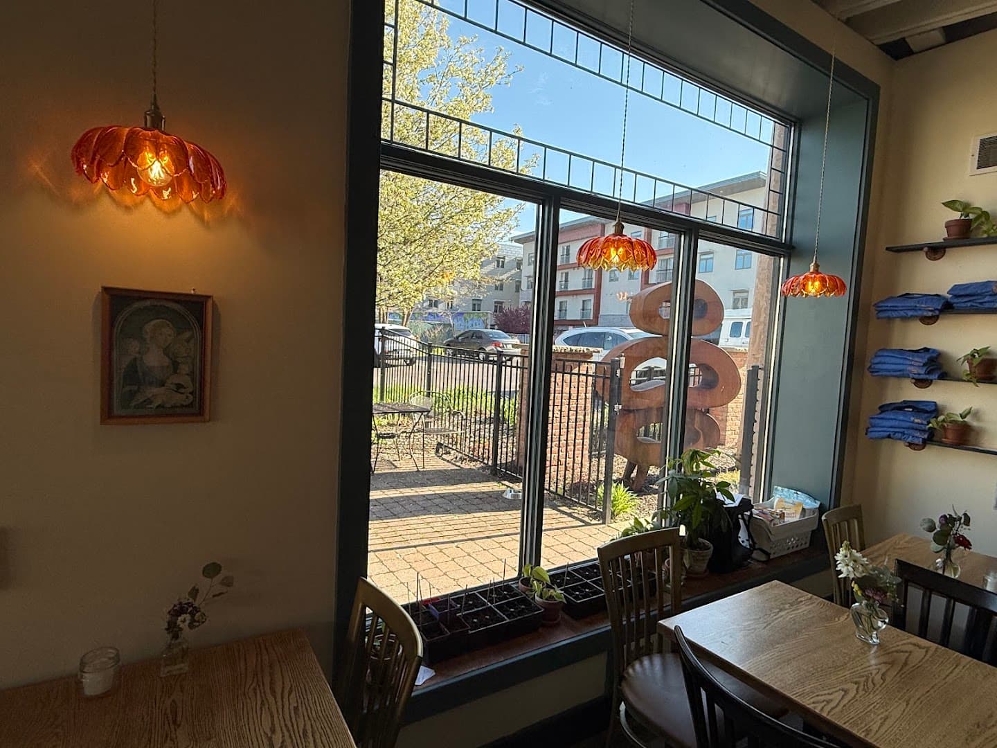 Interior of The Siren and The Sea, specialty coffee shop in Rochester