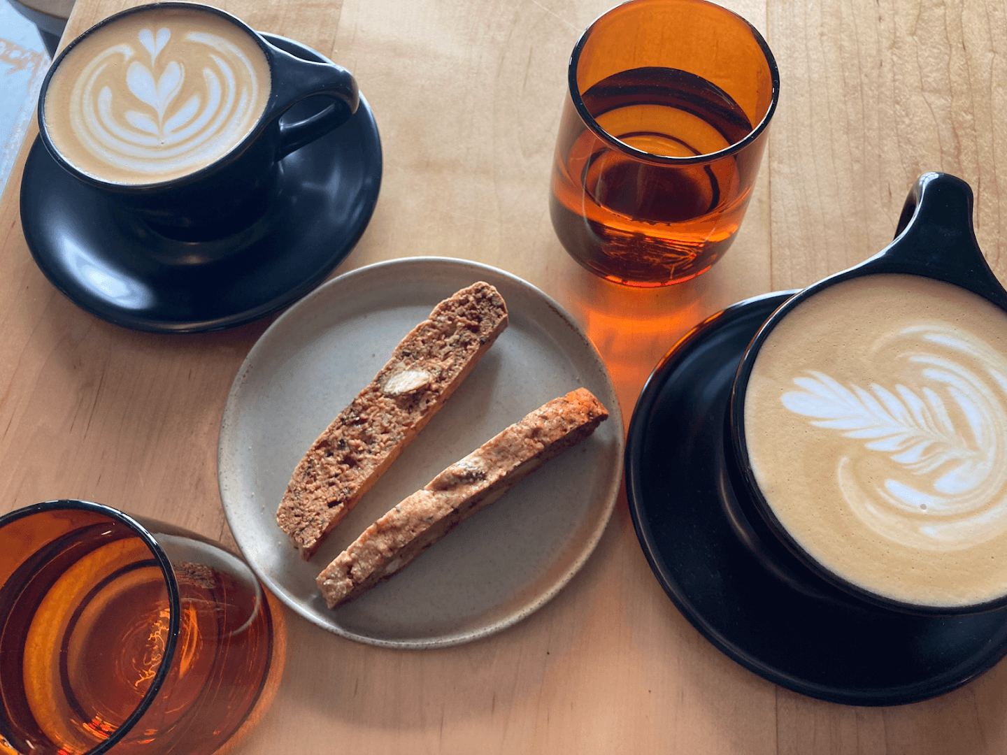 Coffee at Subtext Coffee Roasters, specialty coffee shop in Toronto