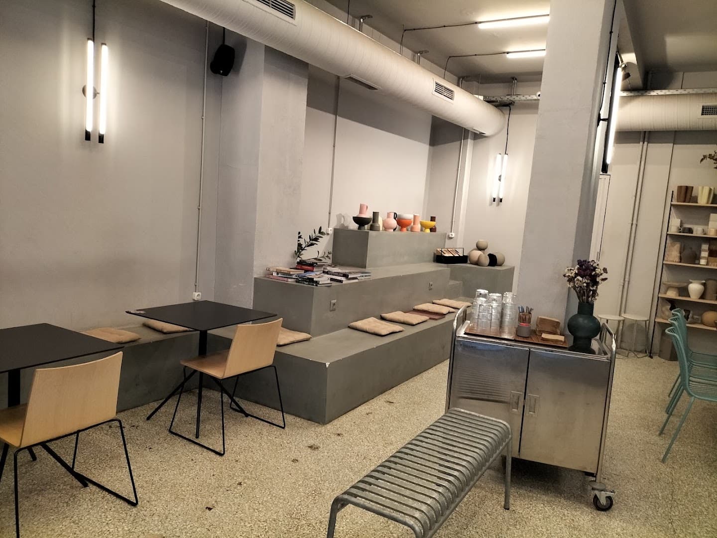 Interior of THIRD PLACE, specialty coffee shop in Athens