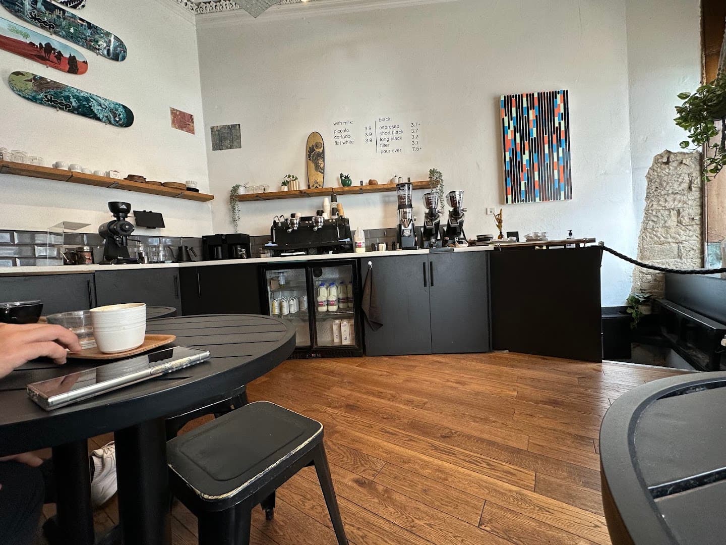Interior of the source coffee roasters, specialty coffee shop in Edinburgh
