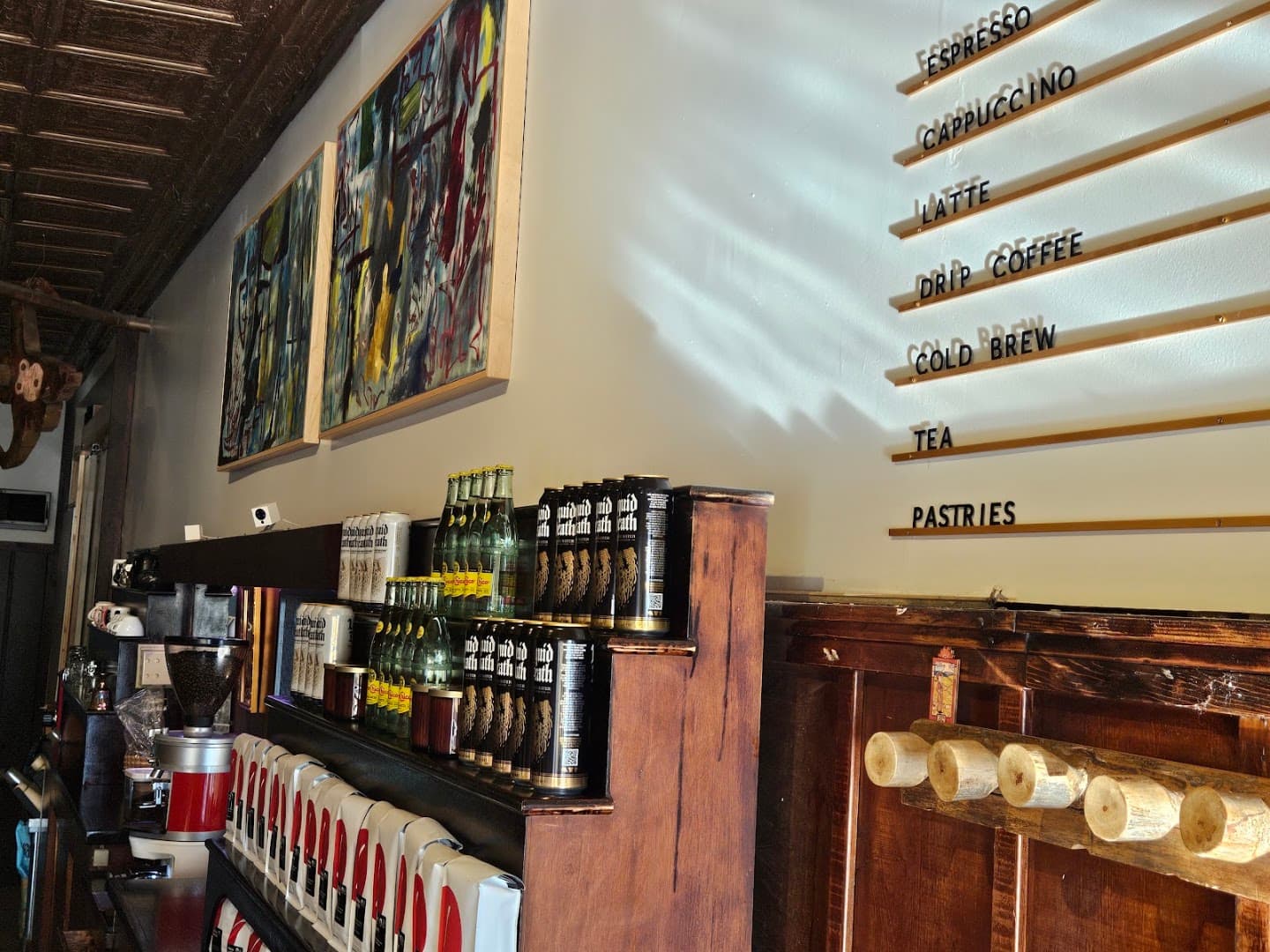Interior of Howlin' Hounds Coffee., specialty coffee shop in Omaha