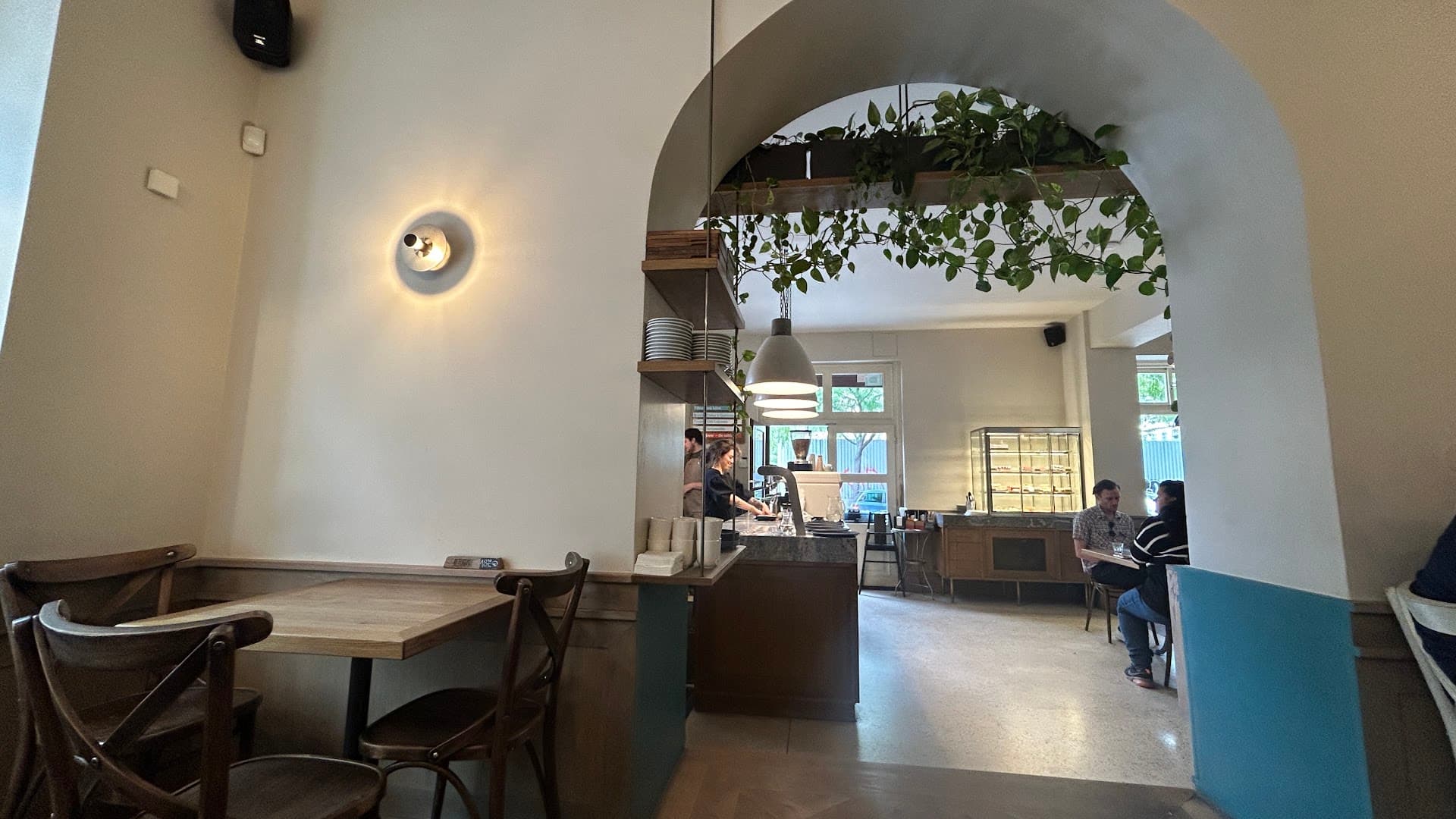 Interior of Můj šálek kávy, specialty coffee shop in Prague