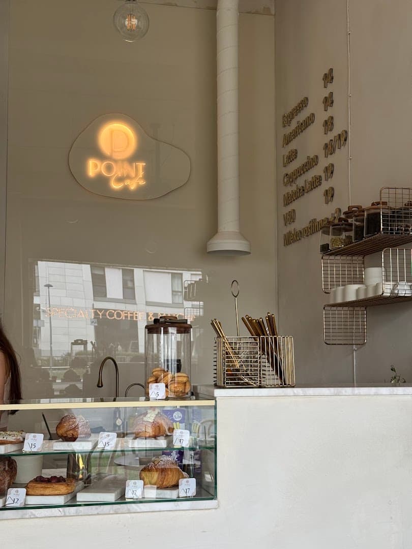 Interior of Cafe point, specialty coffee shop in Warsaw