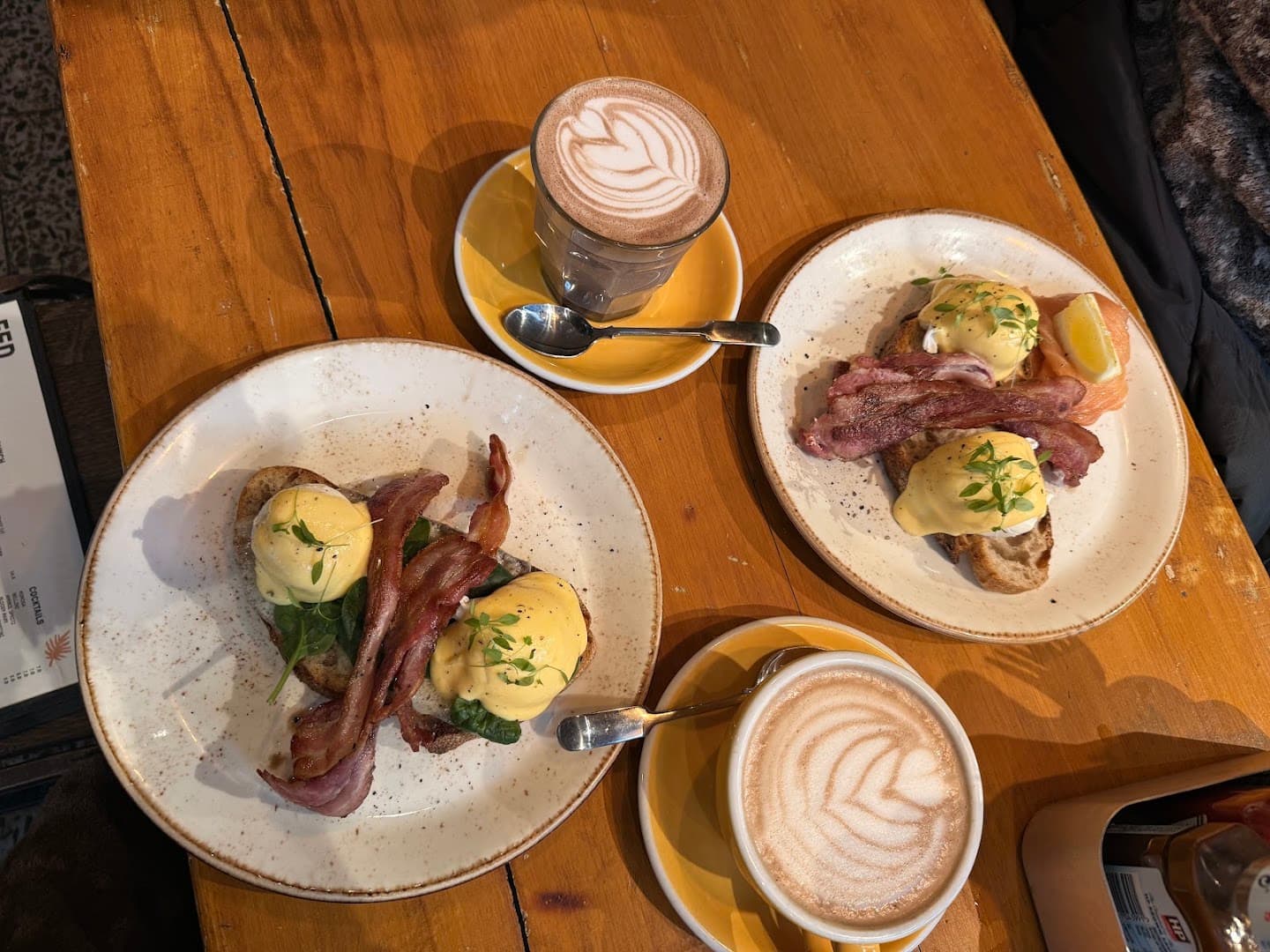 Food at Federal Cafe Bar, specialty coffee shop in Manchester
