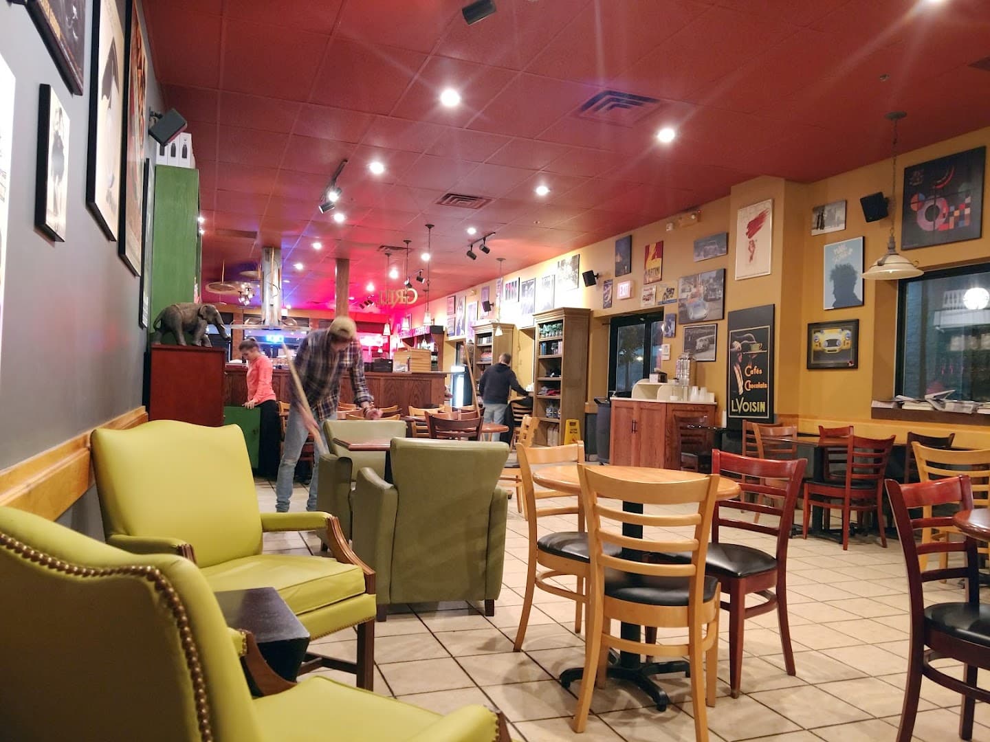 Interior of Leaf & Bean Coffee Co, specialty coffee shop in Rochester