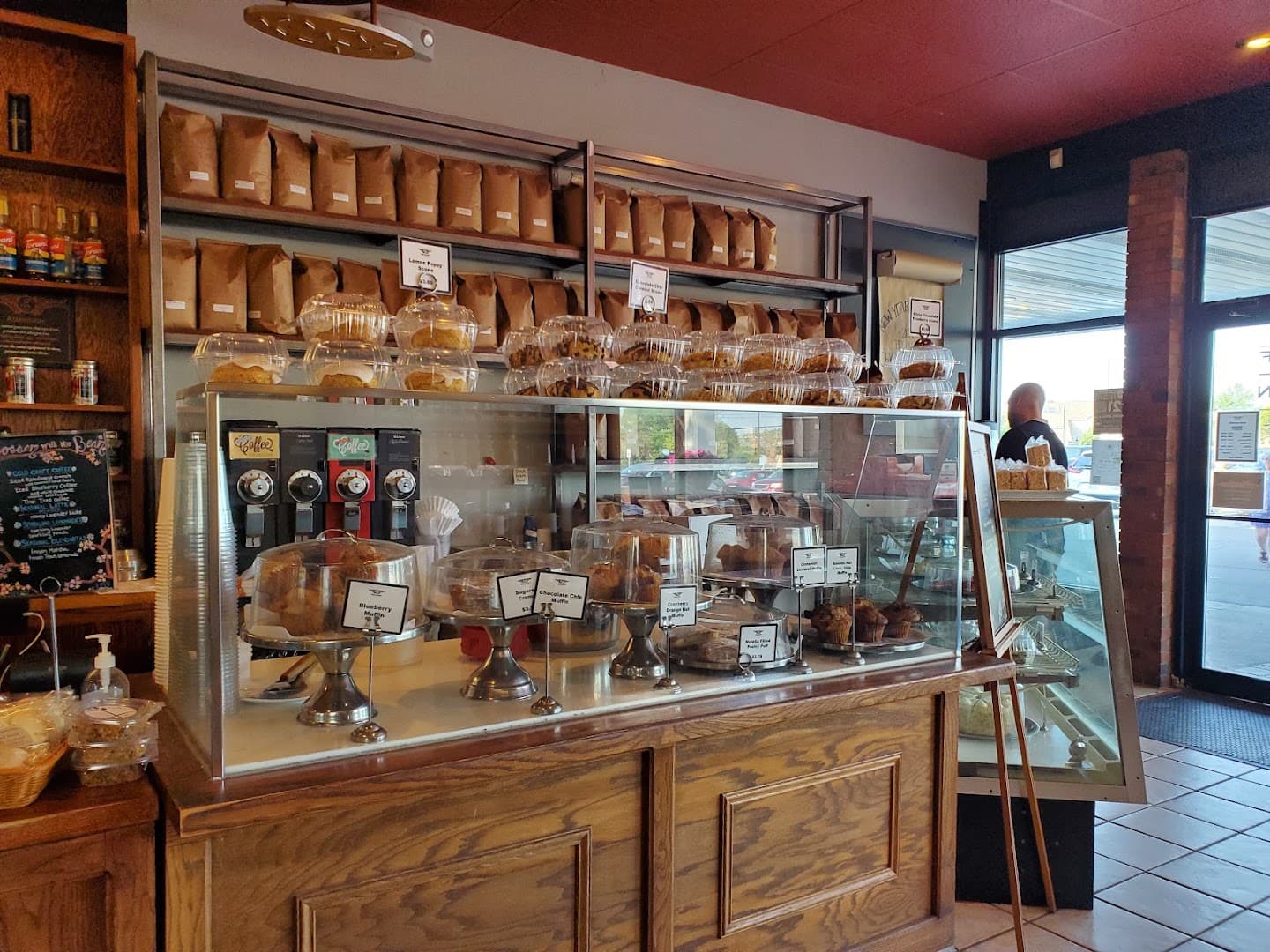 Interior of Leaf & Bean Coffee Co, specialty coffee shop in Rochester