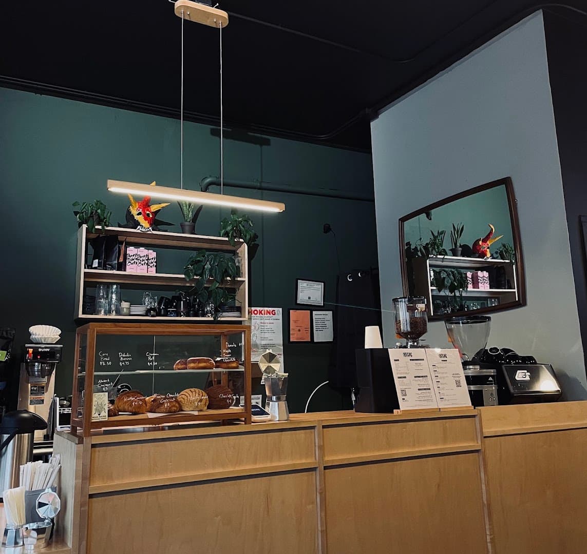 Interior of Obscure Coffee Roasters, specialty coffee shop in New York