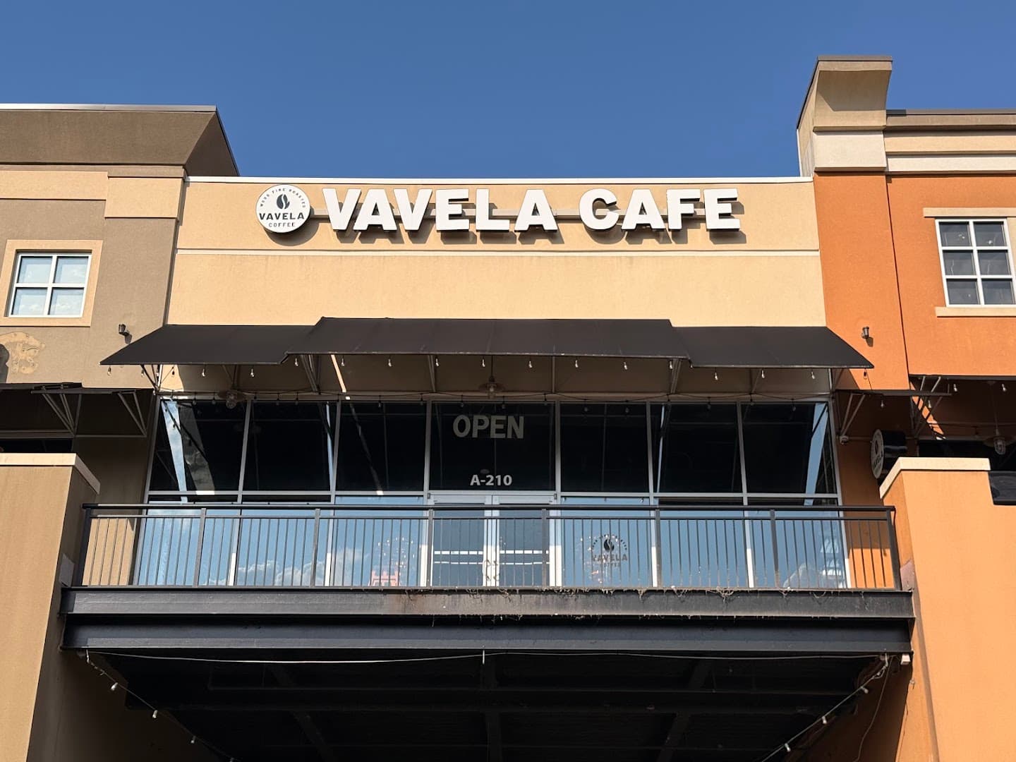Storefront of Vavela Cafe, specialty coffee shop in Charlotte