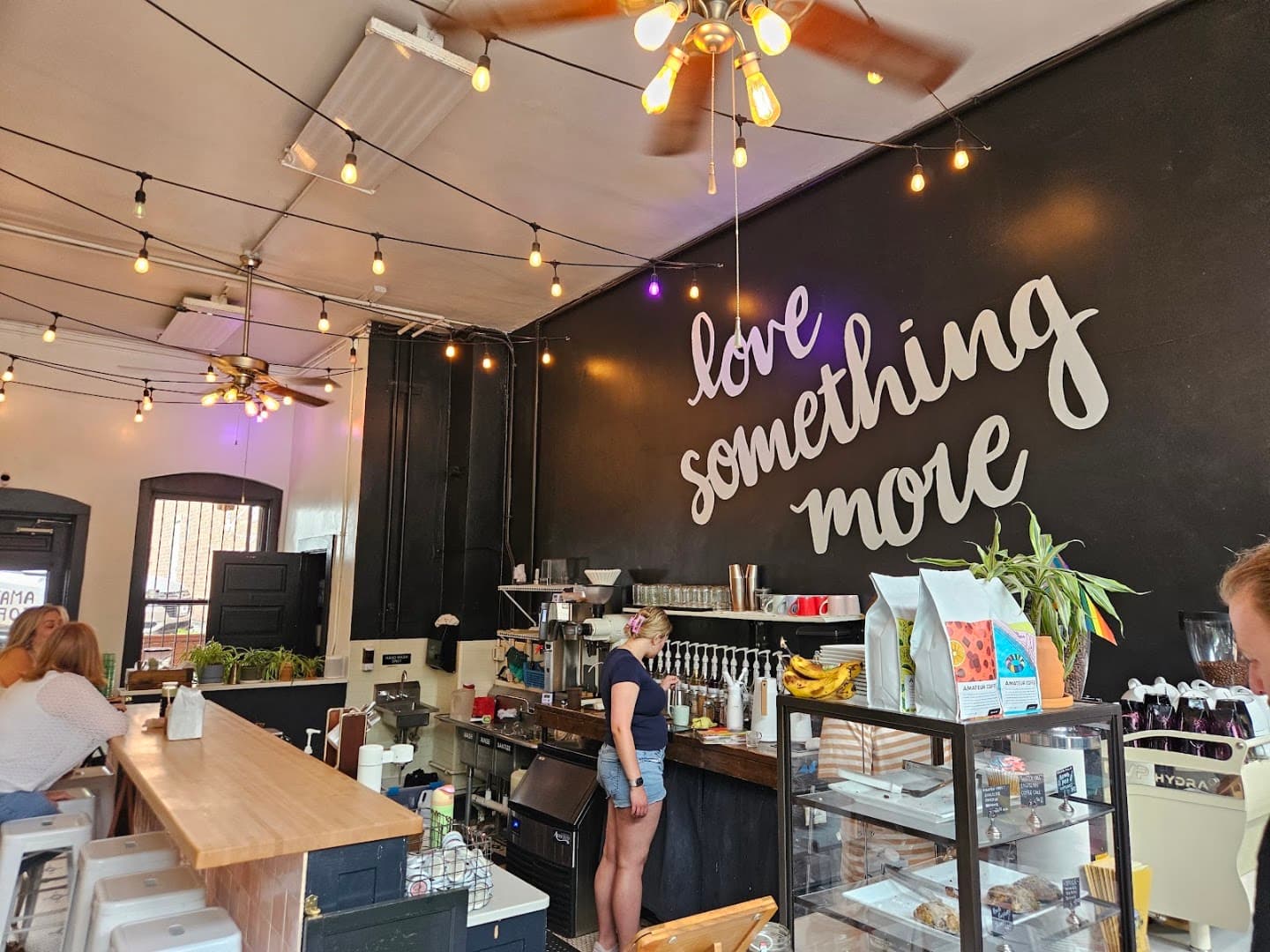 Interior of Amateur Coffee, specialty coffee shop in Omaha