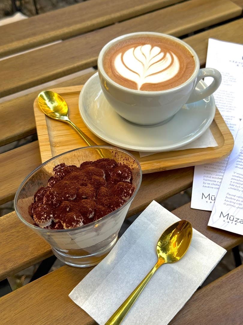Coffee at Múza Café, specialty coffee shop in Prague