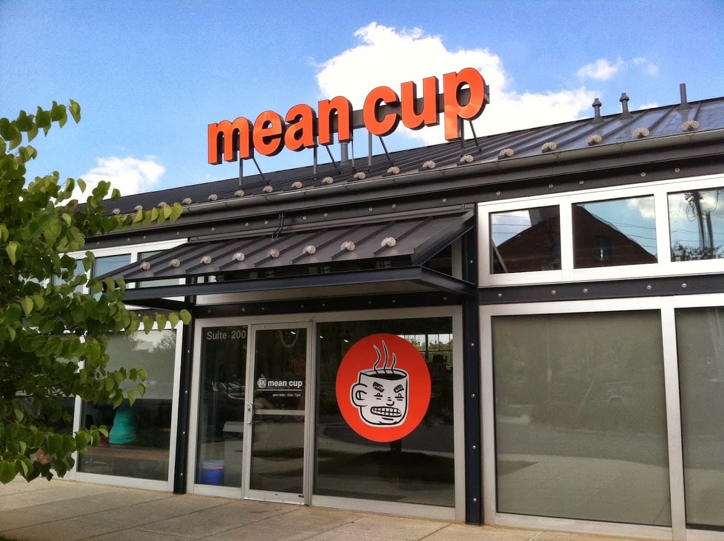 Storefront of Mean Cup, specialty coffee shop in Lancaster