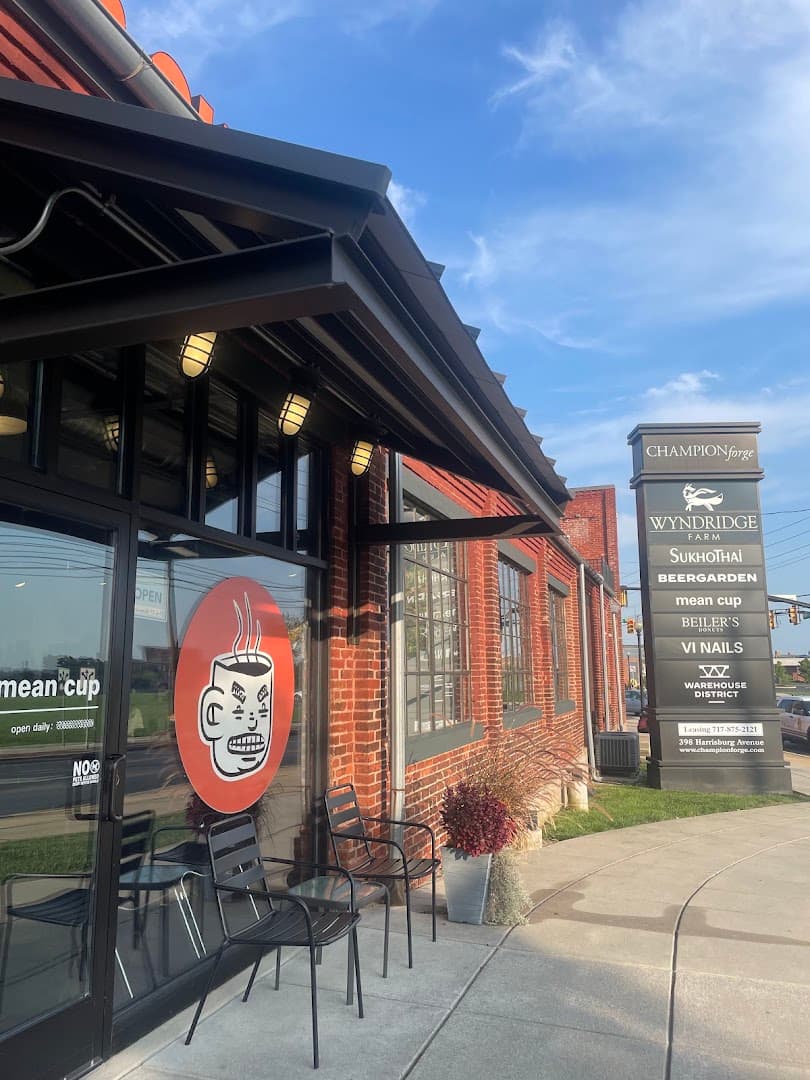 Storefront of Mean Cup, specialty coffee shop in Lancaster