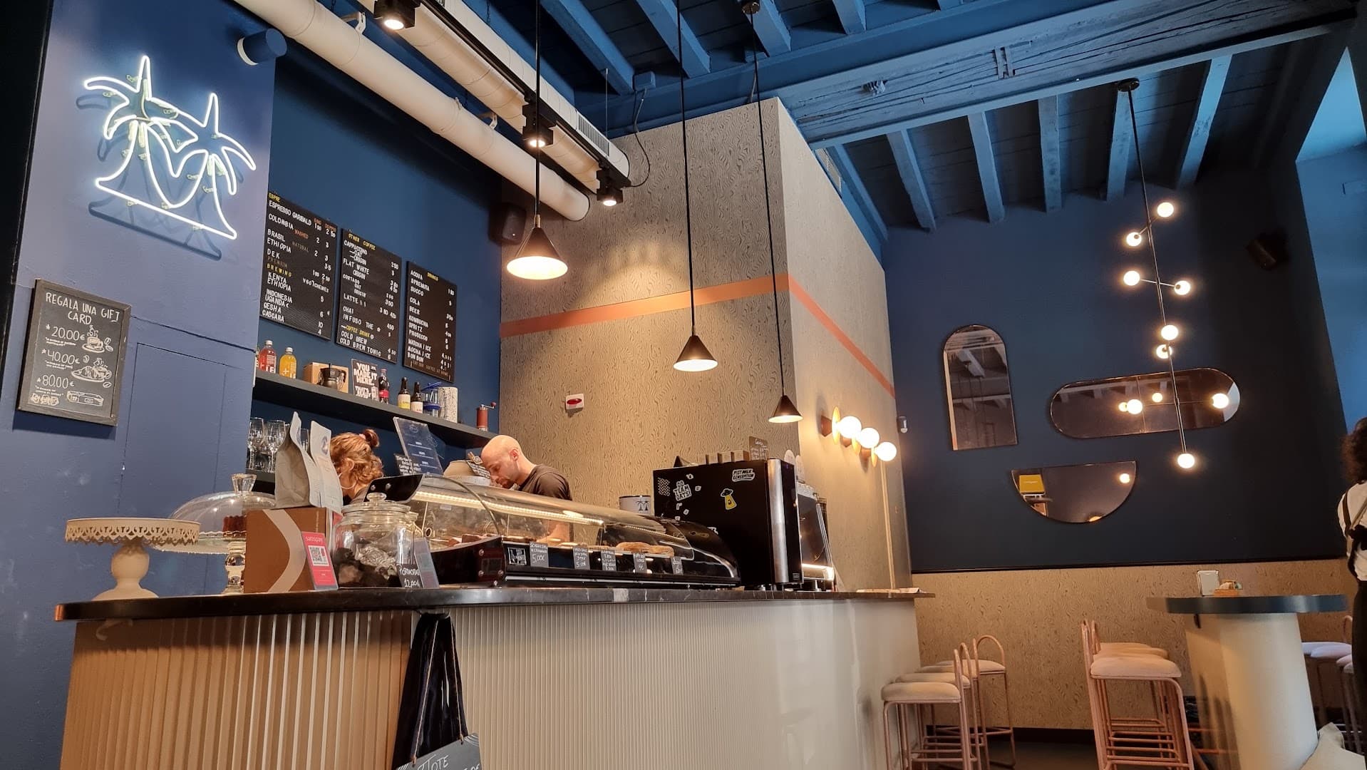 Interior of Cafezal Torrefazione Specialty Coffee, specialty coffee shop in Milan