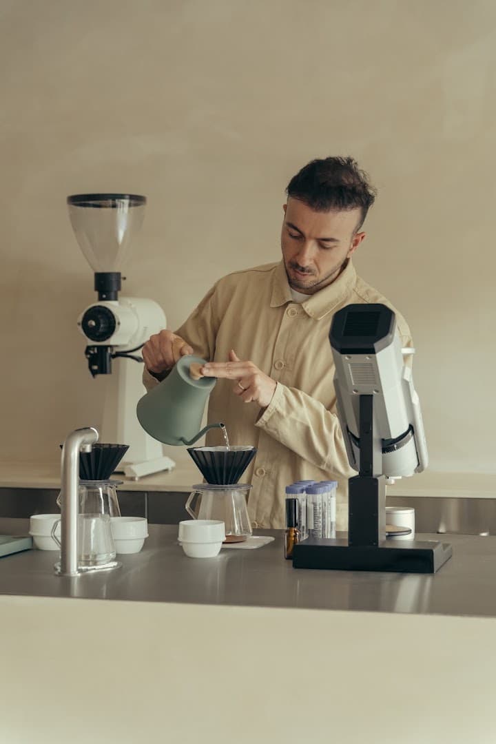 Interior of KUL COFFEE, specialty coffee shop in Edinburgh