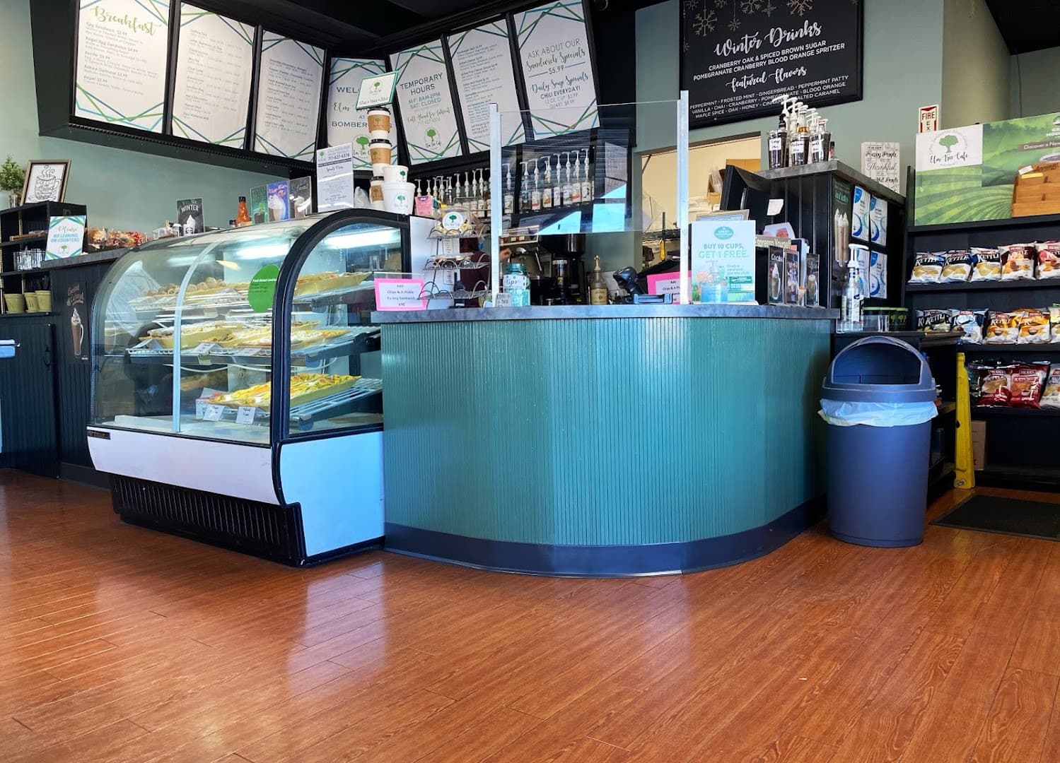 Interior of Elm Tree Cafe at Bomberger's, specialty coffee shop in Lancaster