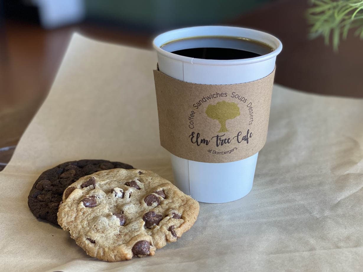Coffee at Elm Tree Cafe at Bomberger's, specialty coffee shop in Lancaster