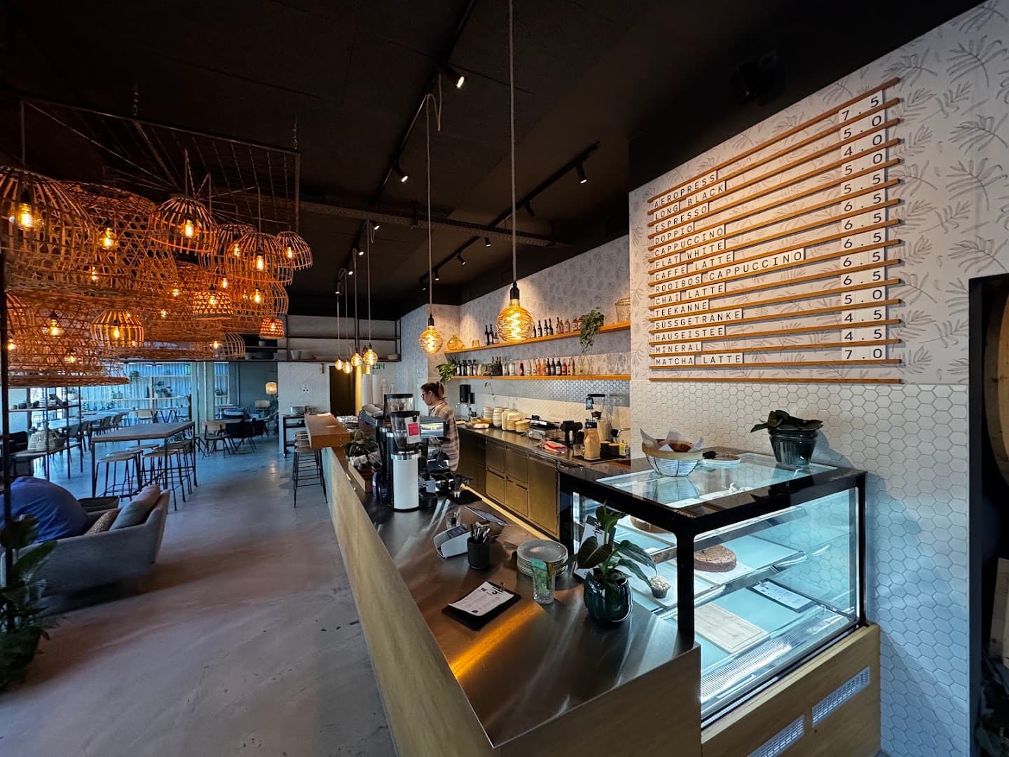 Interior of Stettbacher, specialty coffee shop in Zurich