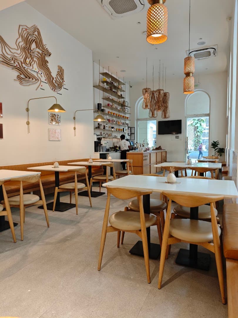 Interior of ARAKU Coffee, specialty coffee shop in Mumbai