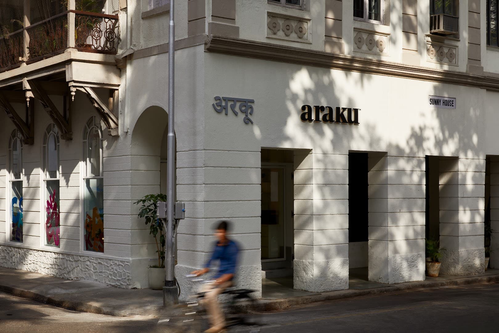 Storefront of ARAKU Coffee, specialty coffee shop in Mumbai