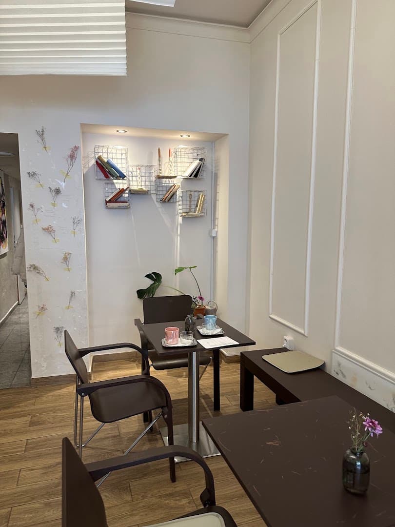 Interior of ANWI cafe, specialty coffee shop in Prague