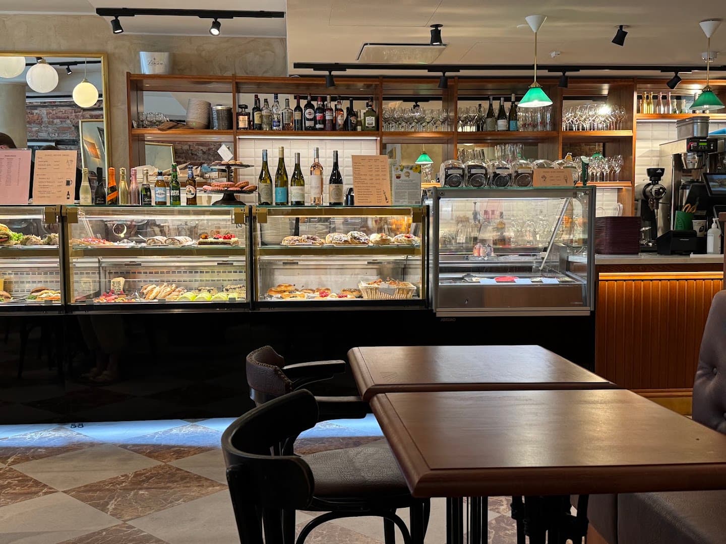 Interior of Café Esplanad, specialty coffee shop in Helsinki