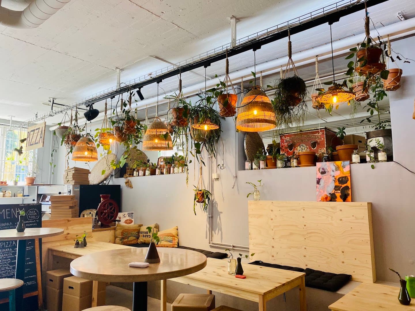 Interior of Kersh, specialty coffee shop in Stockholm
