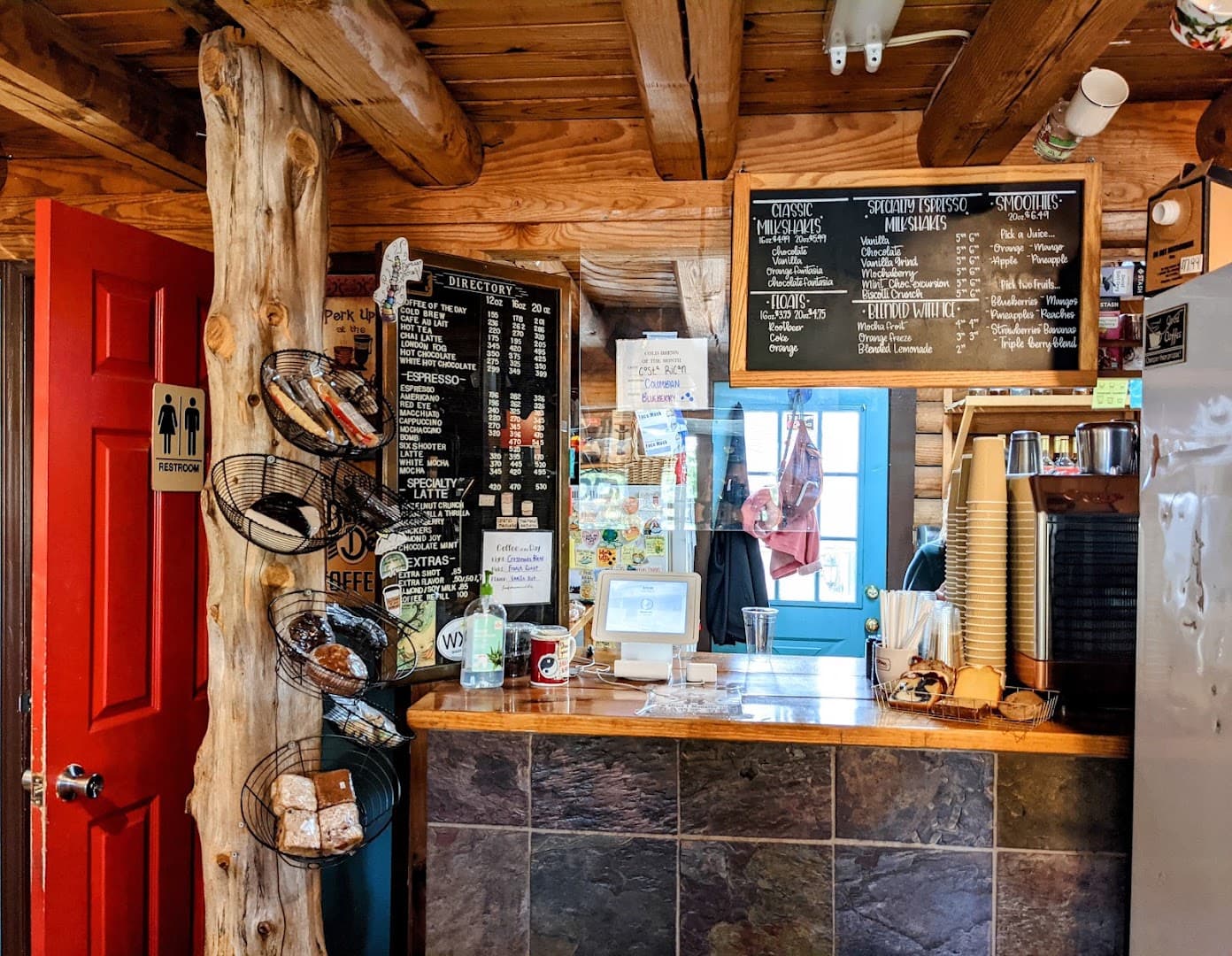 Interior of Crossroads Coffee House, specialty coffee shop in Charlotte