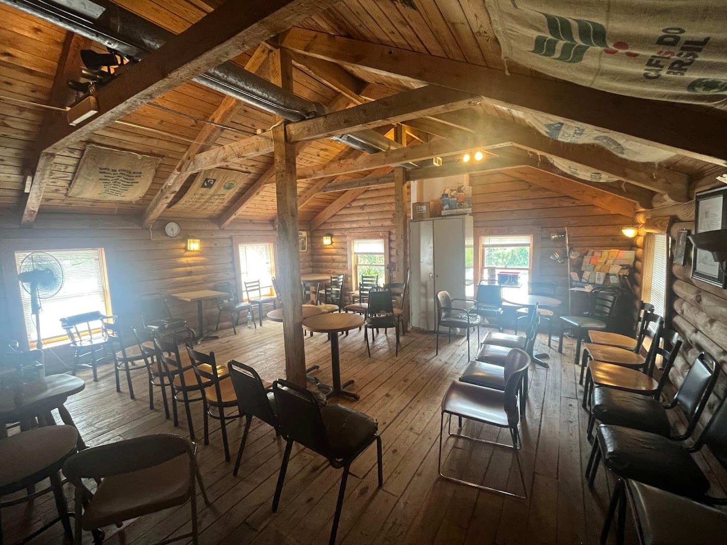 Interior of Crossroads Coffee House, specialty coffee shop in Charlotte
